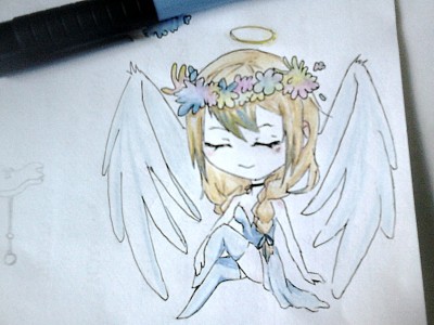 Chibi angel by DerpyDragon