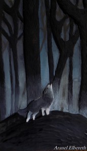 Wilk w lesie by AranelElbereth