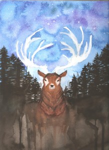 Watercolor Deer by RaitoninguCookies