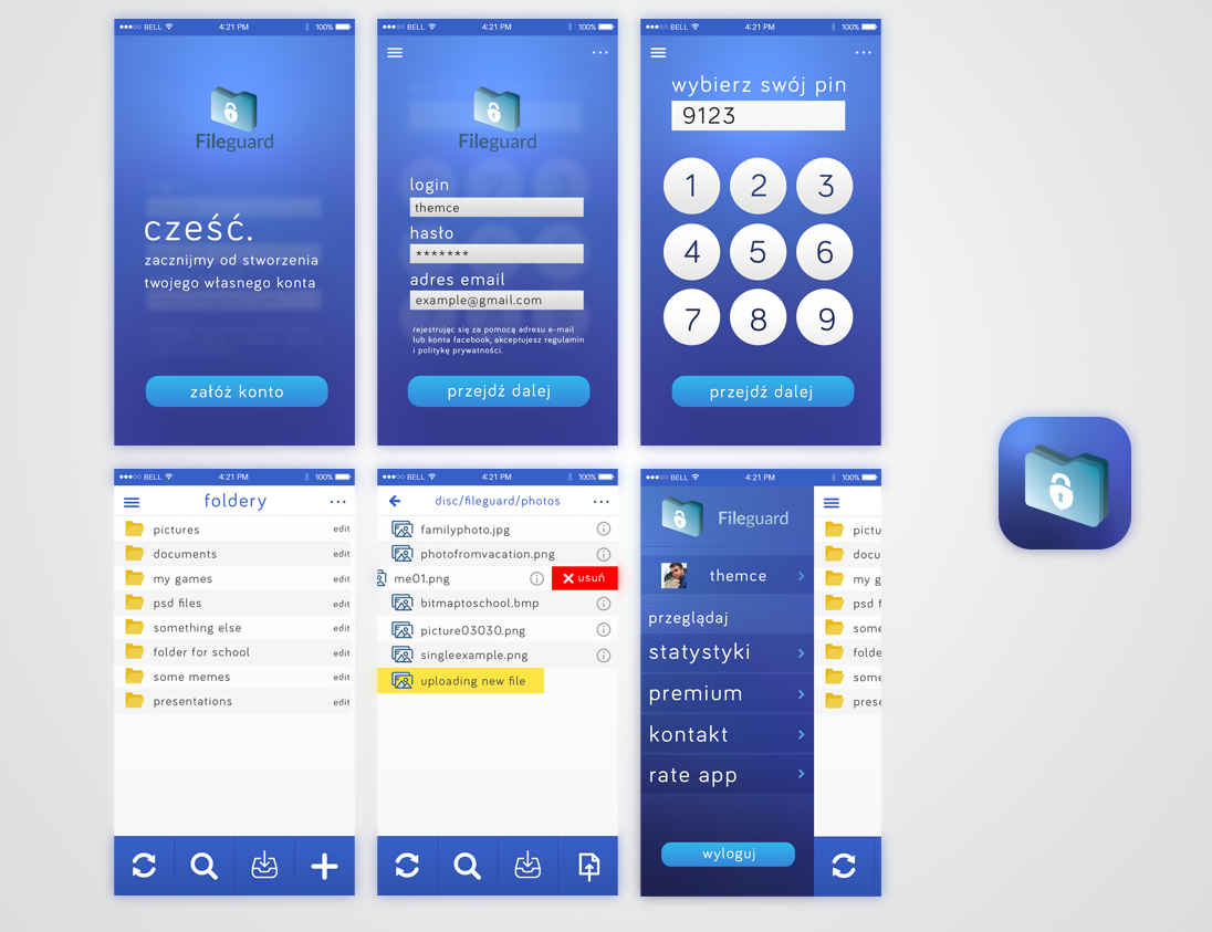 Fileguard - pierwszy projekt aplikacji mobilnej