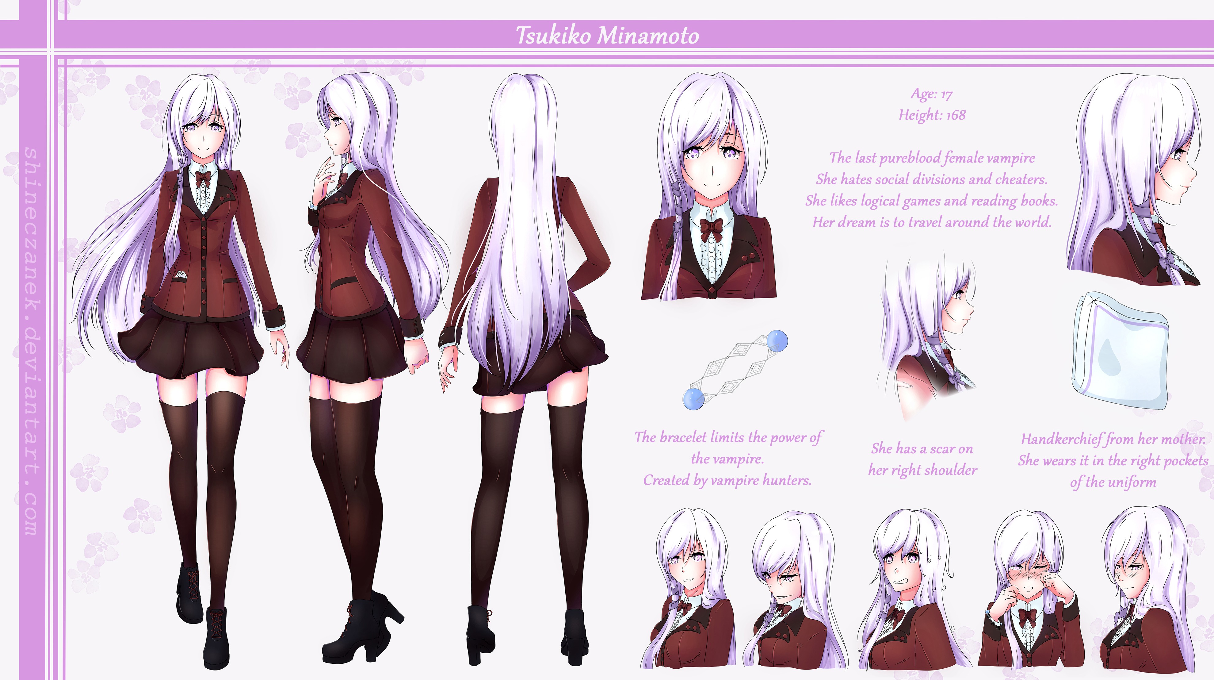 Tsukiko Minamoto - character design