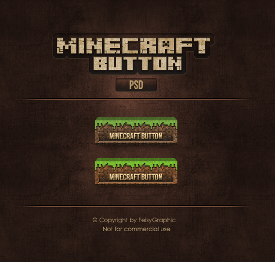 Minecraft Button PSD