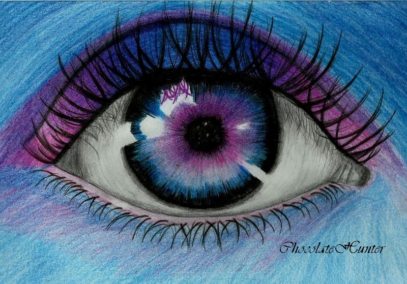 Blue-purple eye