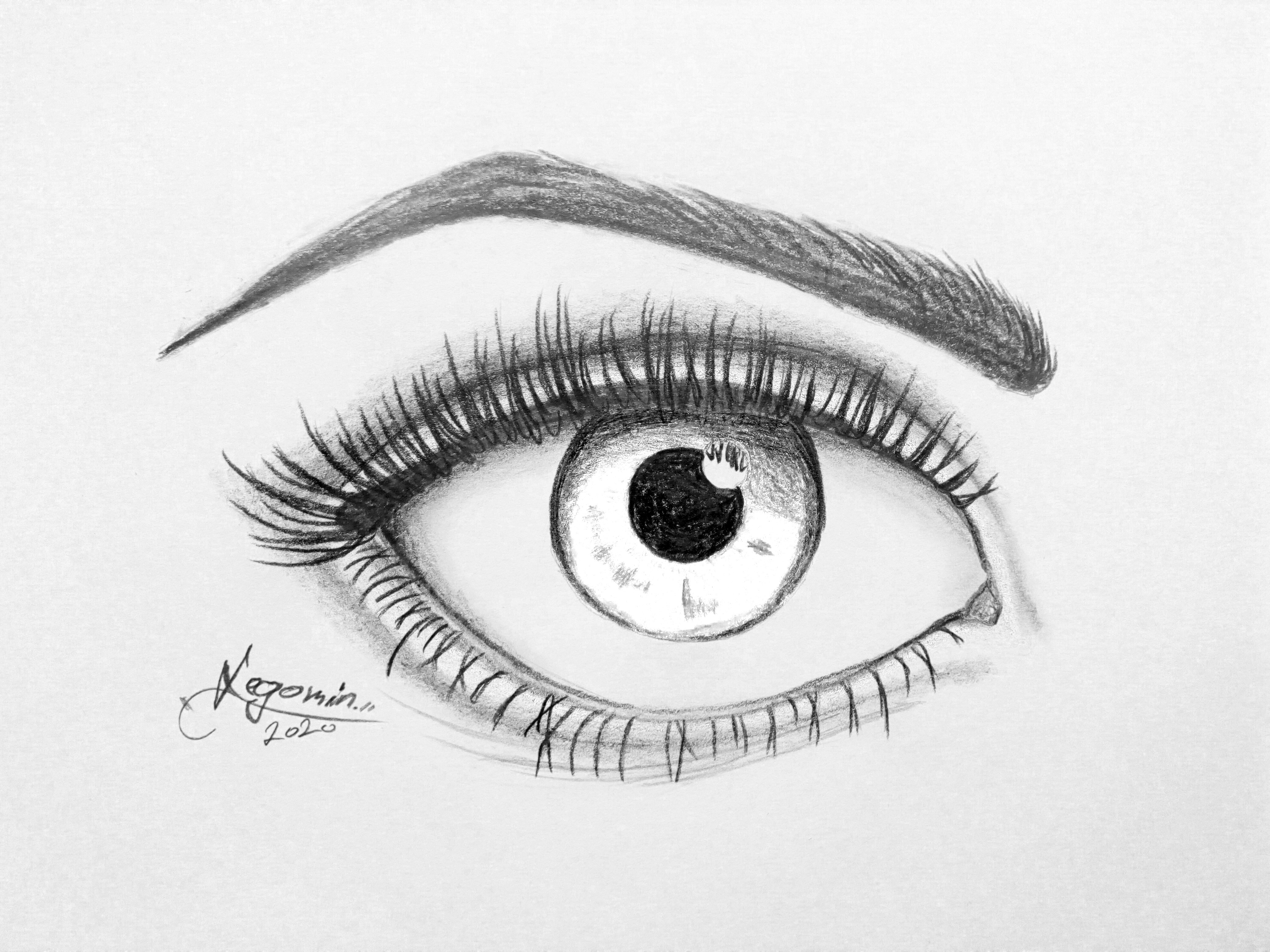 Oczy, oczko, eye, oko rysunek