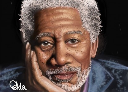 Morgan Freeman by Tekla
