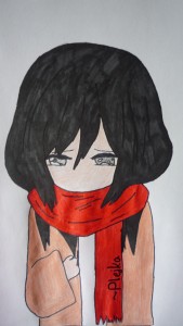 Shingeki no kyojin (Mała Mikasa) by Plejka