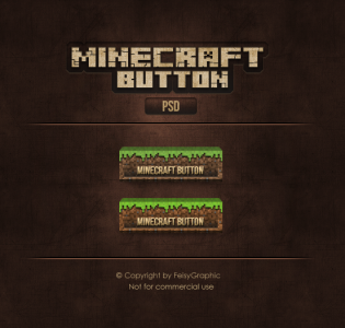 Minecraft Button PSD by FeistyGraphic