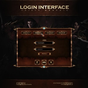 PSD Login Interface by FeistyGraphic