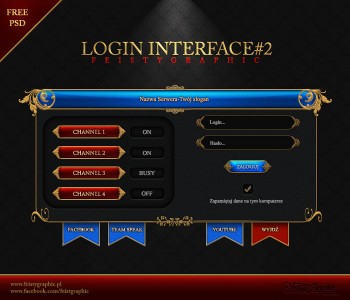 PSD Login Interface RPG by FeistyGraphic