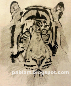 Tygrys ołówkami by Pabiart