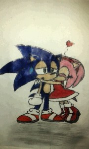 Sonic and Amy by Akame