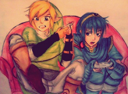 Link and Marth by Mars