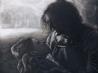 Jon Snow i Ygritte by GradiamArts