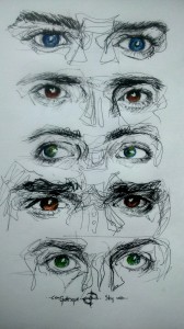 Szkice oczu by GrotesqueSky