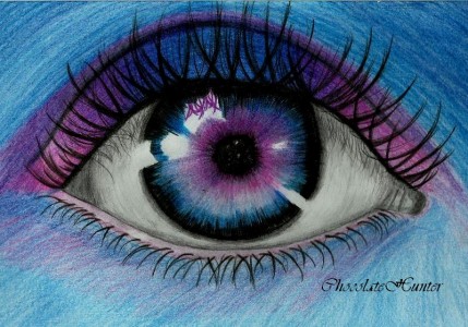 Blue-purple eye by ChocolateHunter