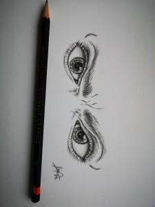 Oczy rysunek ołówkiem by Matt1987